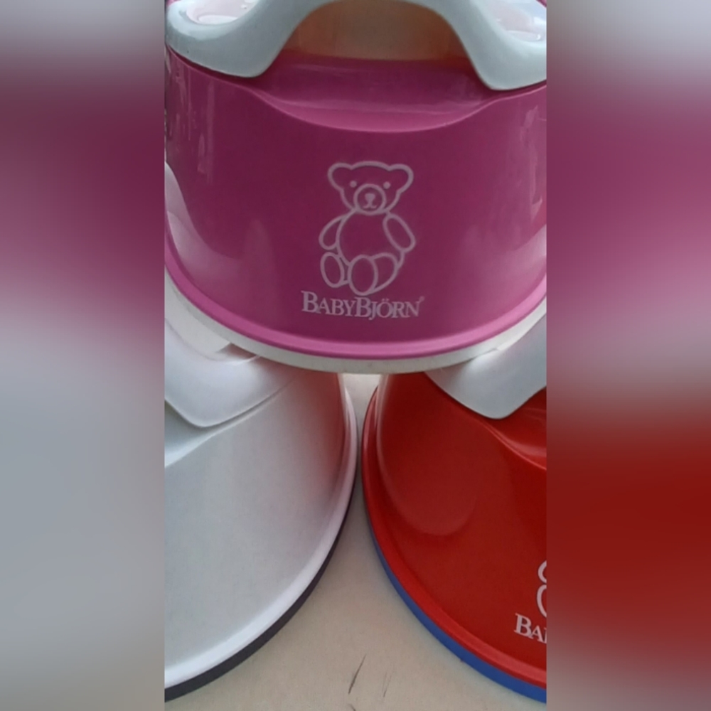 Baby Bjorn training potty, pink, white, AND red only selling one color of EACH.
